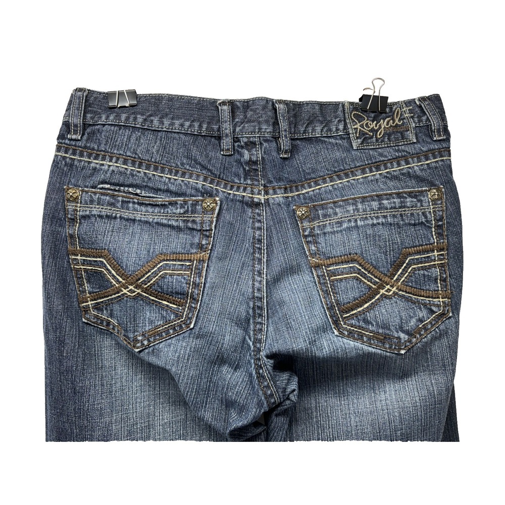 Royal Premium Denim‎ Jeans Men's Size 34X34 Blue Front Distressed Hip